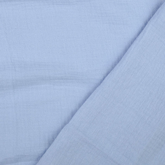 Babyblauer Double-Gauze-Stoff aus Baumwolle