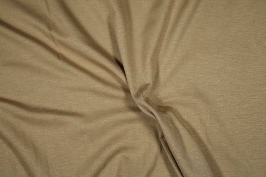 Elastischer Jersey Stoff in Cappuccino Beige – ideal für Basics
