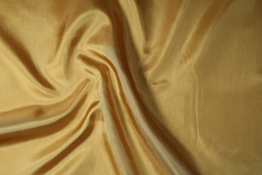 Glatter Futterstoff Taft – Farbe: Goldbraun