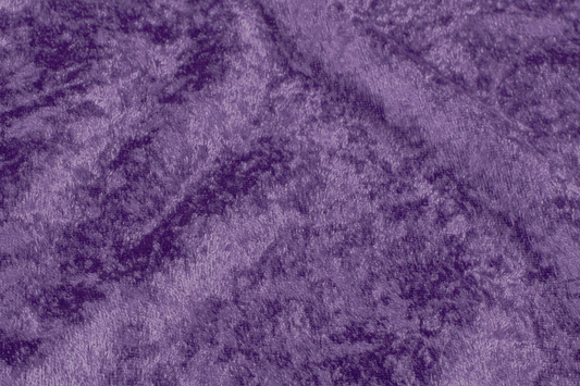 Crushed Velours Stoff in Flieder