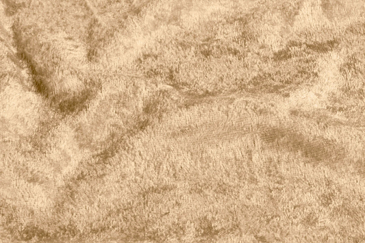 Glänzender Velours Stoff beige elastisch hochwertig