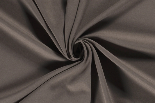 Taupefarbener Polyester Stoff Uni glatt matt hochwertige Burlington Qualität