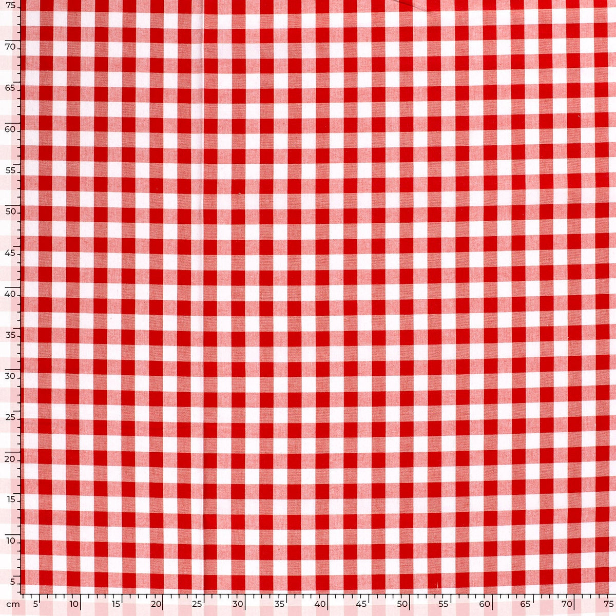 Baumwoll-Popeline Karo Rot – Rolle