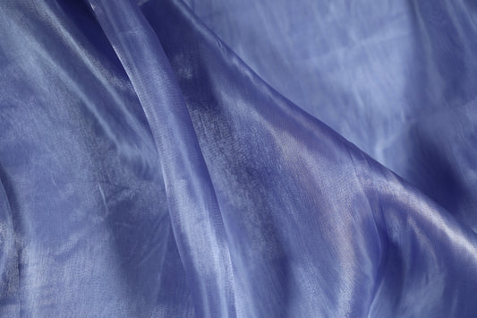 Hellblauer Organza Stoff schimmernd halbtransparent 140cm breit