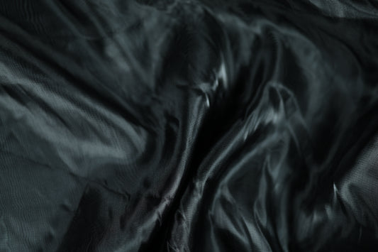 Schwarzer Organza Stoff halbtransparent schimmernd 140cm breit