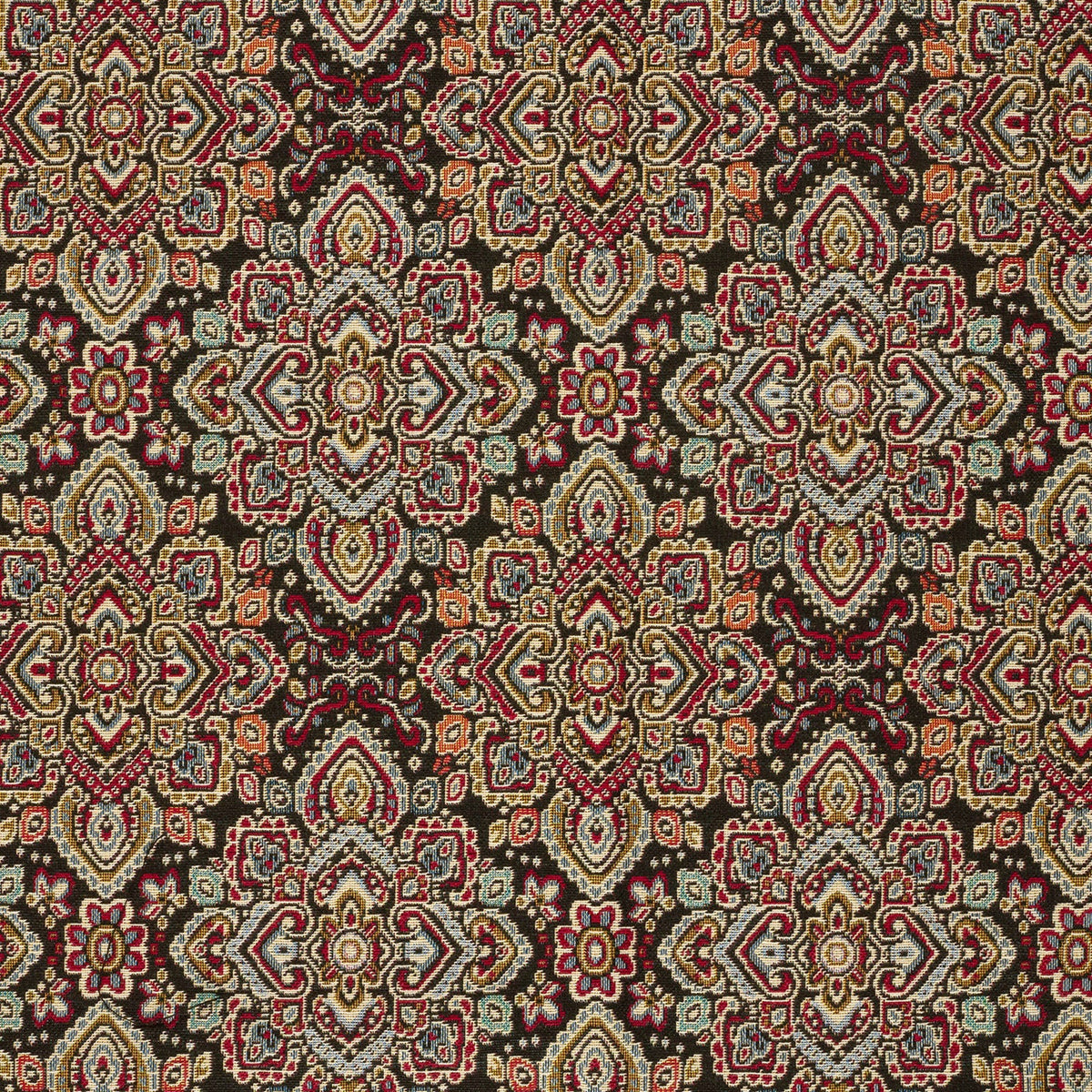 Gobelin Jacquard Stoff Abstrakt Schwarz, Ansicht 2
