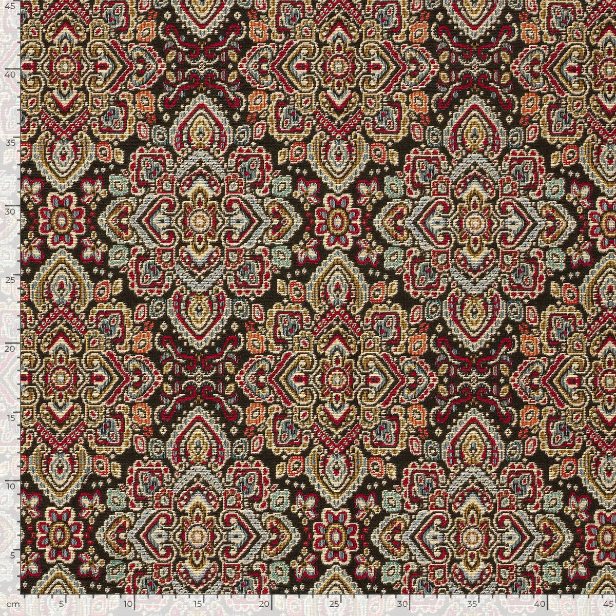 Gobelin Jacquard Stoff Abstrakt Schwarz, Ansicht 5