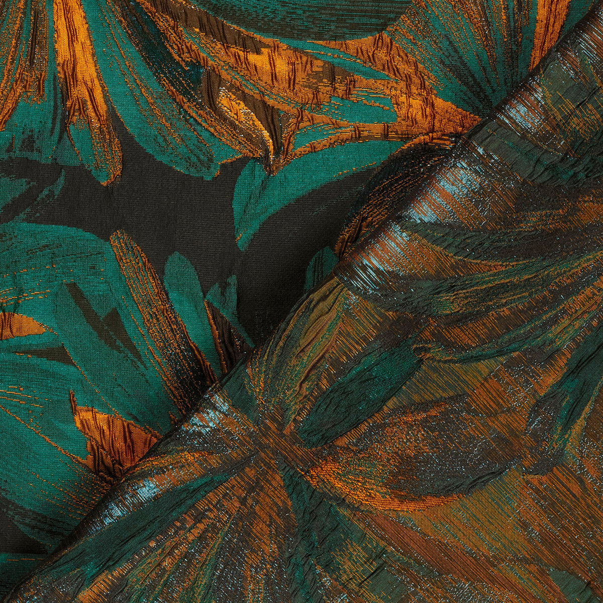 Jacquard Blumen Petrol – Struktur