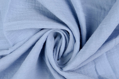 Musselin Stoff Uni in zartem Babyblau

