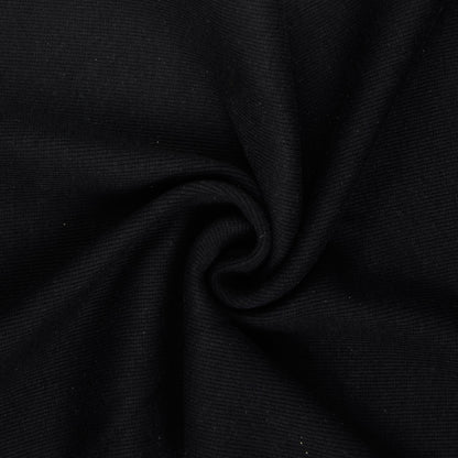 Bündchenstoff Schwarz – Elastischer Rippstrick