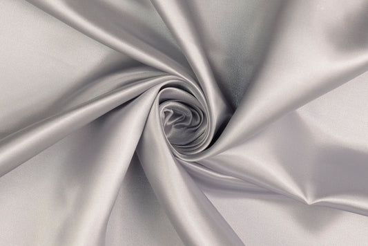 Satin Stoff Uni in klassischem Grau
