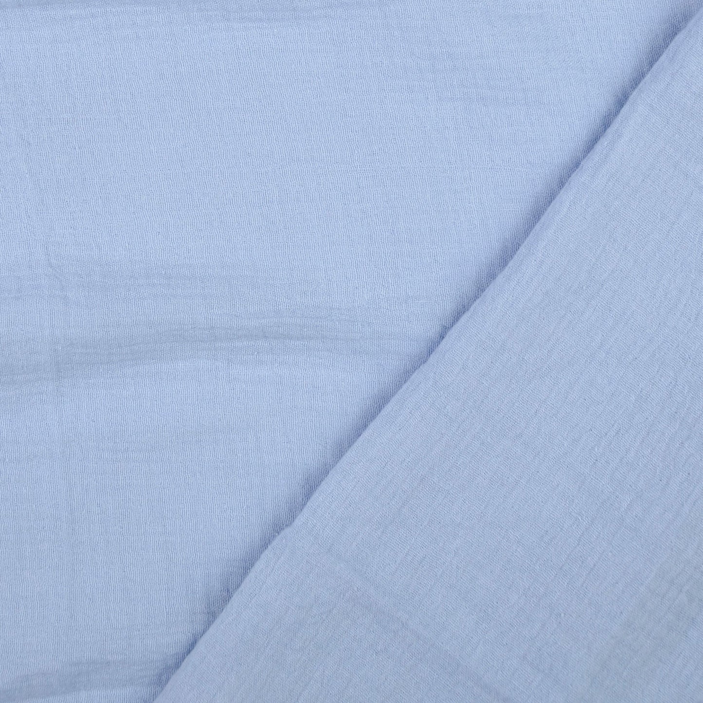Babyblauer Double-Gauze-Stoff aus Baumwolle
