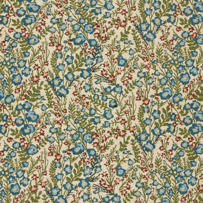Jacquard Stoff Blumen Beige