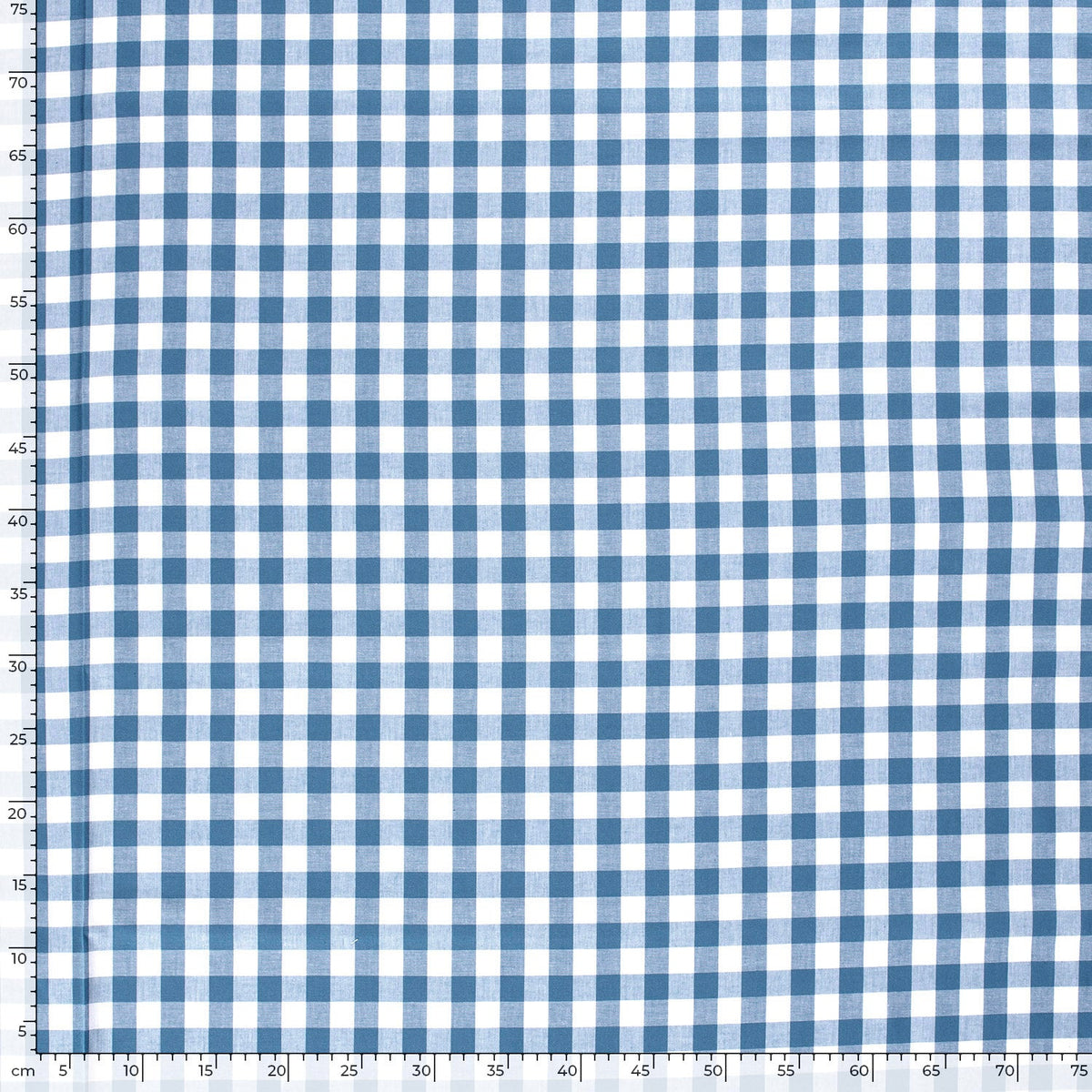 Baumwoll-Popeline Karo Indigoblau – Rolle
