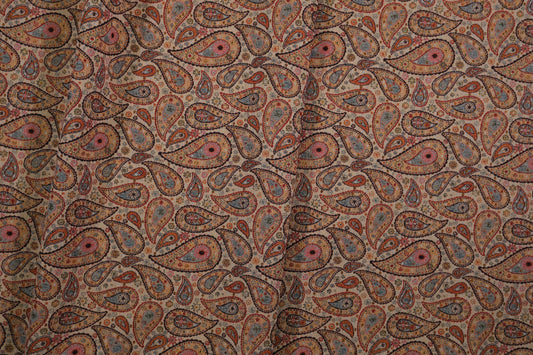 Möbelstoff Paisley Beige Multicolor – eleganter Polsterstoff