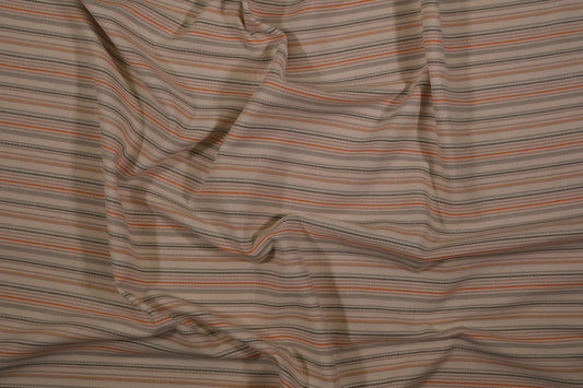 Baumwollstoff Geschirrtuch-Streifen – Beige Grau Orange