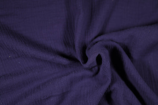 Musselin Stoff in Dunkelviolett – ideal für Babydecken und leichte Kleidung