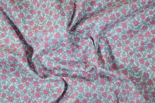 Hochwertiger Baumwoll Stretch – lebendige Blumen auf weichem Stoff