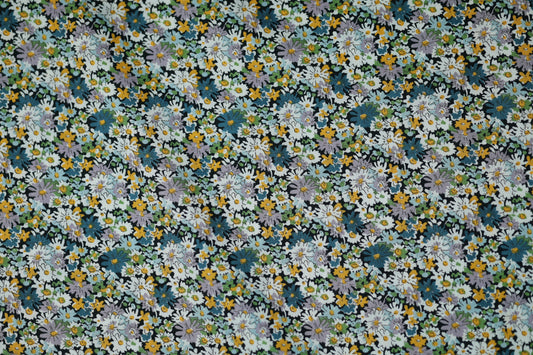 Baumwoll Stretch mit floralen Mustern – ideal für Sommerkleidung und Accessoires