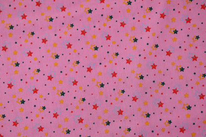 Baumwoll Stretch Stoff Sternenhimmel Pink – elastisch und angenehm für vielfältige Projekte