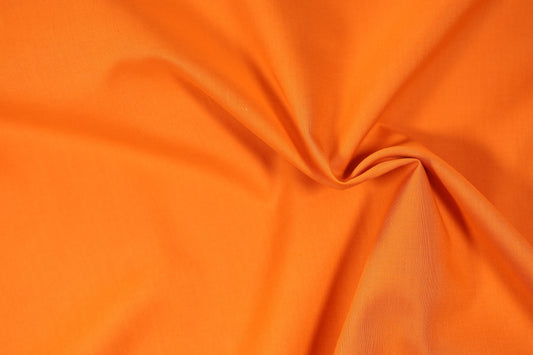 Einfarbiger Baumwollstoff in Mandarine – ideal für Kleidung, Accessoires und Dekoration