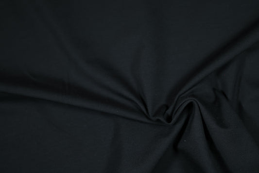 Schwarzer Baumwolljersey – elastisch und pflegeleicht