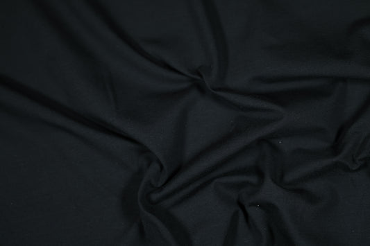 Basic Jersey Stoff in Schwarz für Kleidung