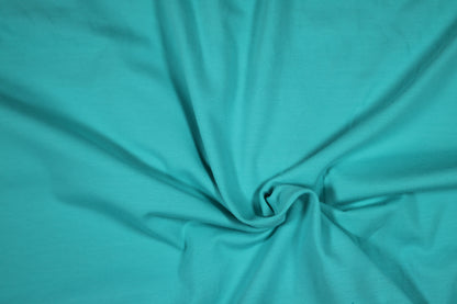 Türkiser Baumwolljersey – weich & elastisch
