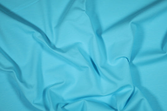 Elastischer Baumwolljersey in zartem Eisblau
