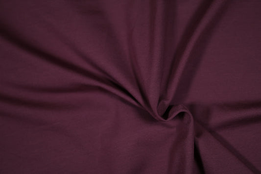 Elastischer Baumwolljersey in Bordeaux – ideal für elegante Kleidung