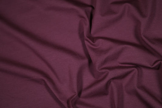 Bordeaux Baumwolljersey – angenehmer Fall für Modeprojekte
