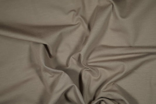 Baumwolljersey in Taupe – neutraler Stoff für moderne Mode