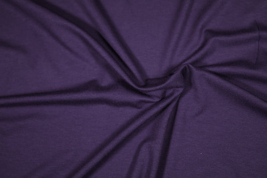 Viskosejersey in Dunkles Violett – weich, elastisch und hautsympathisch