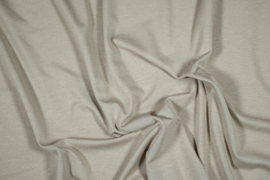 Jersey Stoff aus Viskose in Hellbeige – perfekt für Shirts und Kleider