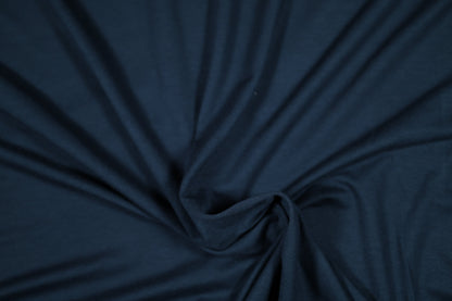 Jersey Stoff aus Viskose in Dunkelblau – perfekt für Shirts und Kleider