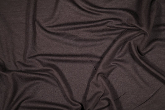 Elastischer Jersey in Dunkelbraun – ideal für Kleidung