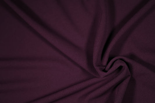 Elastischer Twin Jersey Stoff in Pflaume – ideal für Freizeitkleidung
