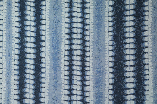 Vorhangstoff – Streifenoptik Blau – hochwertiger Baumwollstoff mit stilvollem Muster