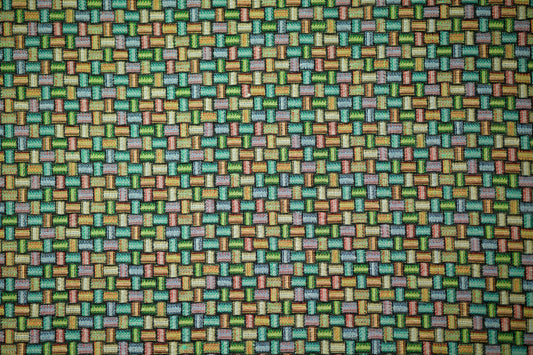 Bunter Möbelstoff mit gewebtem Muster in Multicolor-Farbkombination – perfekt für moderne Polsterprojekte