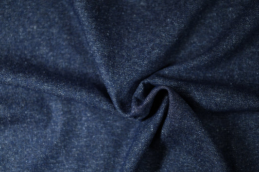Jeansblau Wollstoff – ideal für Mäntel, Jacken oder Accessoires