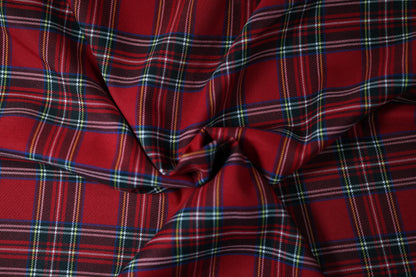 Schottenstoff Stoffdesign mit klassischem Karomuster in Rot