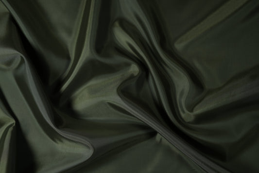Glatter Futterstoff Taft – Farbe: Olivgrün