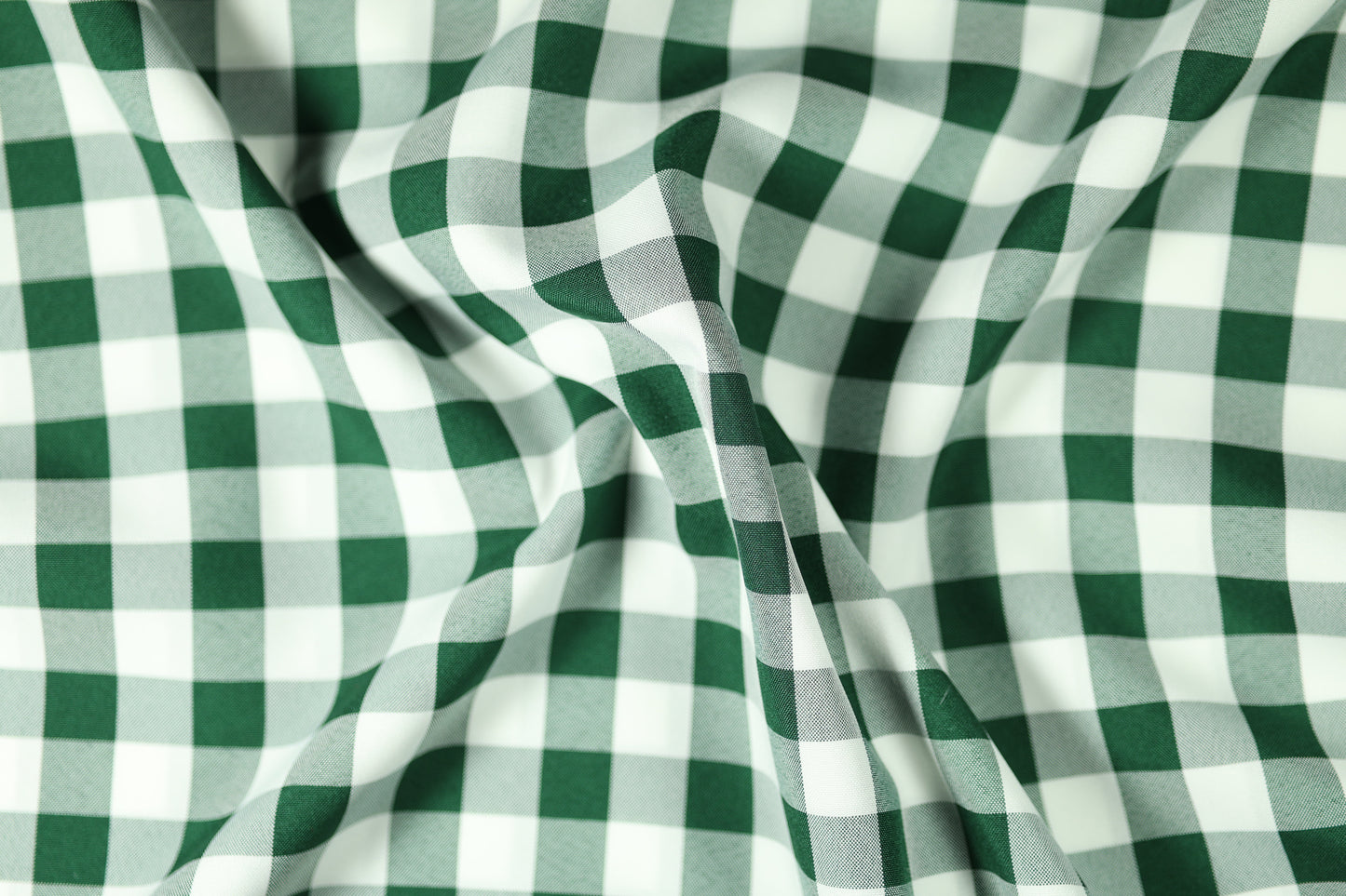 Polyester Krierte – Grasgrün Karo – strukturierter Stoff in der Farbe Grasgrün