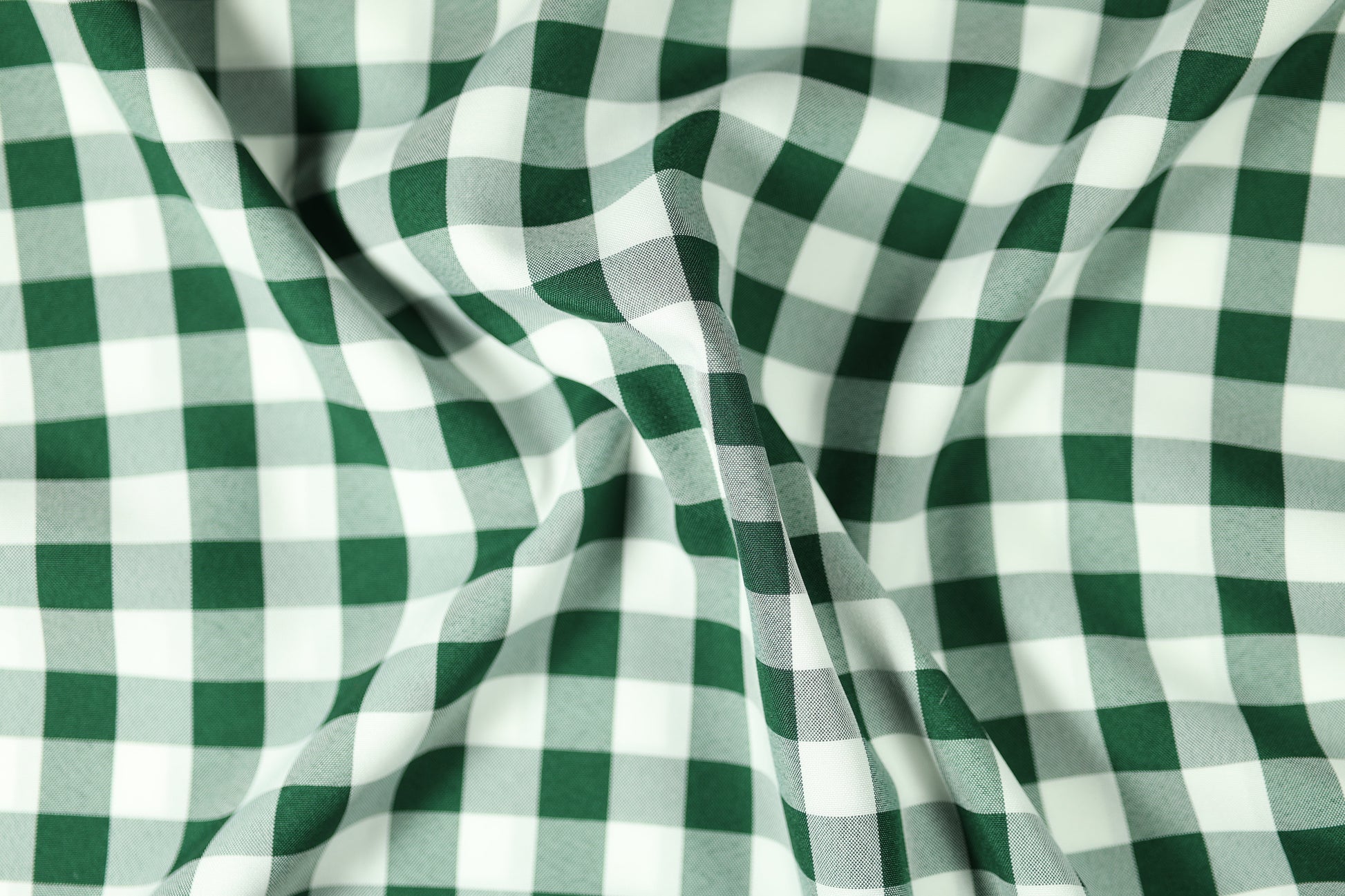 Polyester Krierte – Grasgrün Karo – strukturierter Stoff in der Farbe Grasgrün