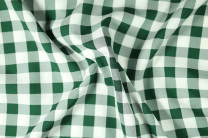 Polyester Krierte – Grasgrün Karo – strukturierter Stoff in der Farbe Grasgrün