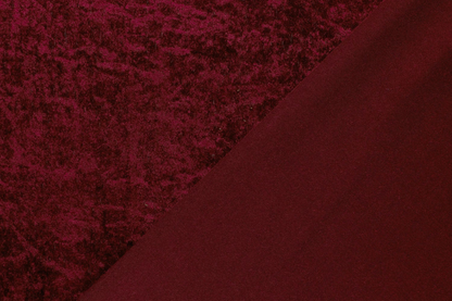 Samt Stoff Dunkelrot – Crushed Velours Stoff