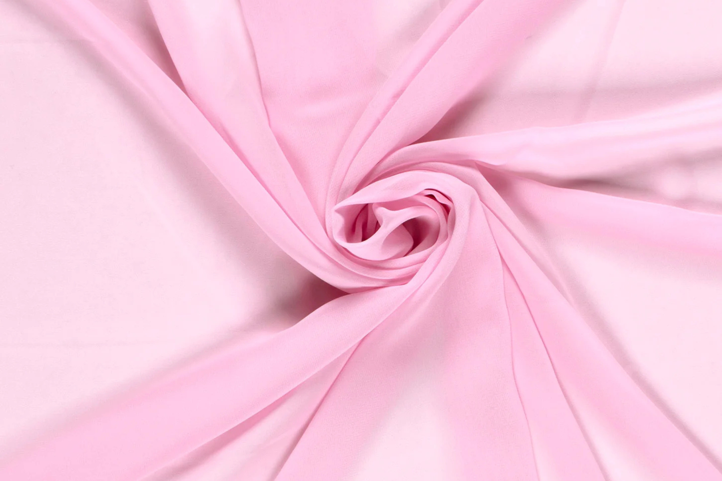 Uni Chiffon Stoff Rosa für Kleidung und Dekoration
