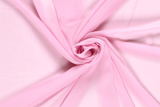 Uni Chiffon Stoff Rosa für Kleidung und Dekoration