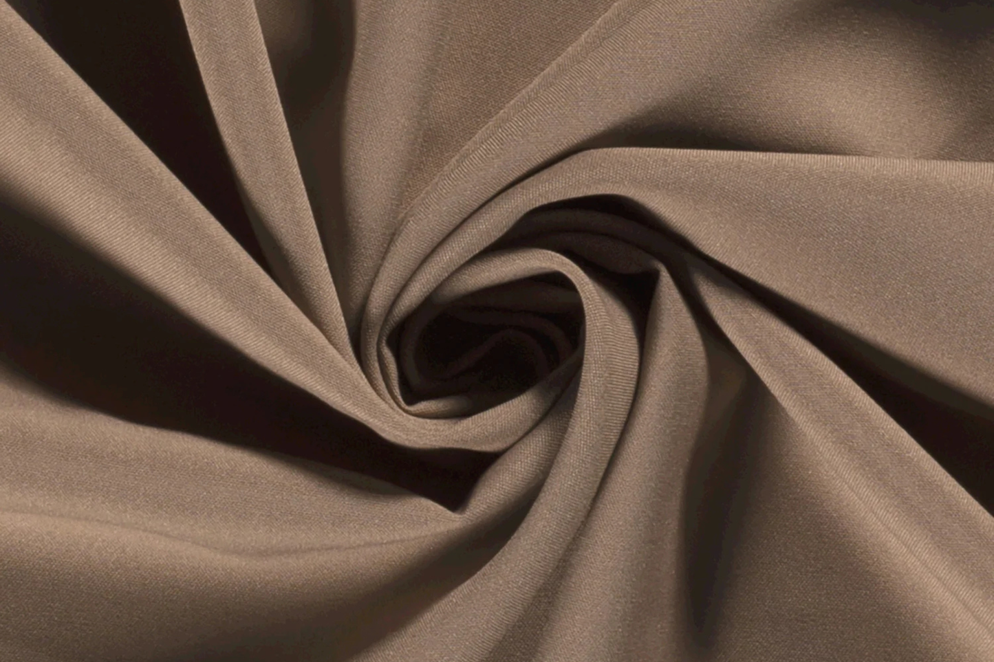Graubrauner Uni Stoff aus Polyester mit matter Oberfläche Stoffeya