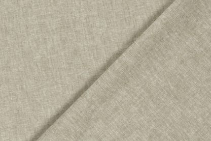 Olivgrauer Chiffon Stoff mit Chambré Melange Struktur aus Leinen und Baumwolle